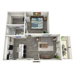 One Bedroom One Bath at Tides on McDowell, Arizona, 85035