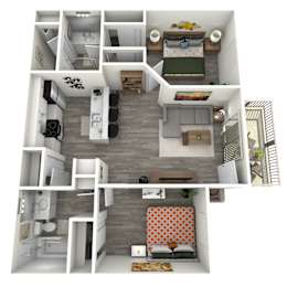 Two Bedroom Two Bath at Tides on McDowell, Phoenix, 85035