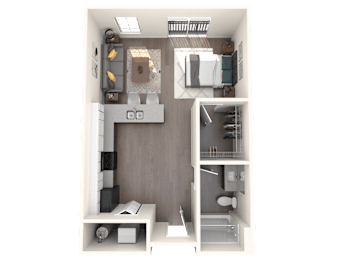 Lynx Floor Plan at 2051 Apartments, Arizona, 86301