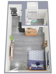 Studio 1 bath at Tides on East Cactus Apartments, Phoenix, Arizona