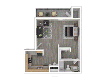 Studio Floorplan at Connect on Northern, Glendale, AZ 85301