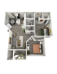 B1 Floor Plan at Saltéra Apartments, Arizona, 85204