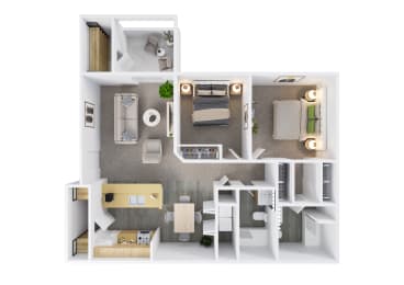  Floor Plan Two Bedroom