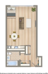 Brunswick house studio apartment floor plan