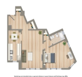 eddystone 1 bedroom d floor plan