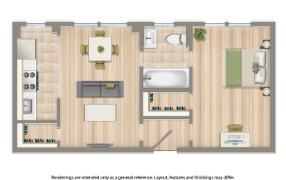  Floor Plan 1 Bedroom C