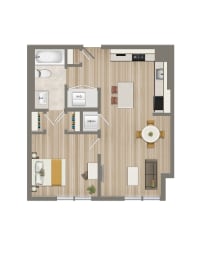  Floor Plan One Bedroom-06 Tier