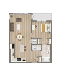  Floor Plan One Bedroom-02 Tier