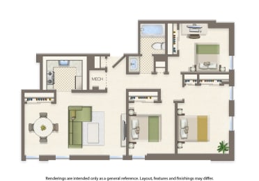  Floor Plan Three Bedroom A