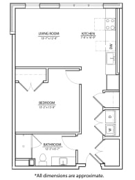 1L Floor Plan at The Willard Apartments, Owings Mills, MD 21117