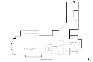 The Aspen Floor Plan at 405 W Redwood Apartments, Maryland