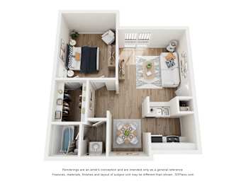 1 bed 1 bath A