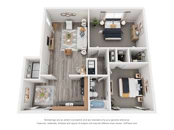 The Bianchi Floorplan at Broadway at East Atlanta, Atlanta