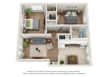 2Bed 1Bath with 740sqft at Gardens at Washington Park, Atlanta, 30314