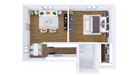 Floor Plan  1 Bed 1 Bath