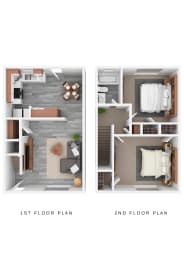 Floor Plan  2 Bedroom 1 Bath