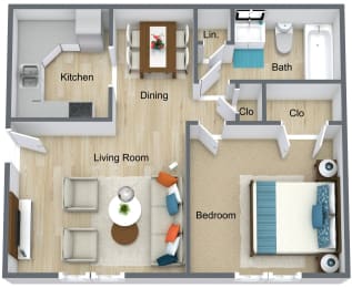 Floor Plan  one bedroom apartments for rent jacksonville nc