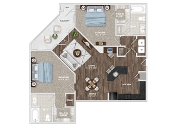 Bundrick Floor Plan at Residence at Marina Bay, South Carolina, 29063