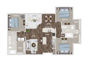 Dreher Floor Plan at Residence at Marina Bay, Irmo, 29063