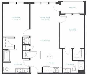 Deerfield Floor Plan at Residence at Tailrace Marina, Mount Holly