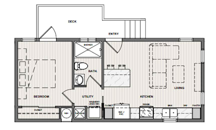 a floor plan of a house with bedrooms and baths and a terrace