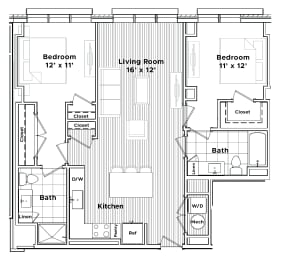 a floor plan of a small house at Madison West Elm, Conshohocken Pennsylvania