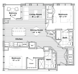 a floor plan of a house at Madison West Elm, Conshohocken, PA 19428