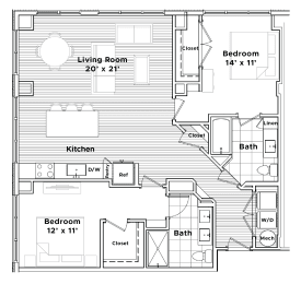 a floor plan of a small house at Madison West Elm, Conshohocken, PA