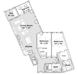 a floor plan of a house at Madison West Elm, Pennsylvania, 19428