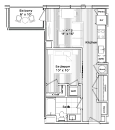 a floor plan of a small house at Madison West Elm, Pennsylvania, 19428