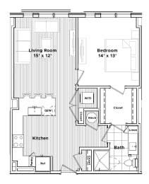 a floor plan of a small house at Madison West Elm, Conshohocken, PA 19428