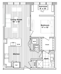 a floor plan of a small house at Madison West Elm, Conshohocken, PA