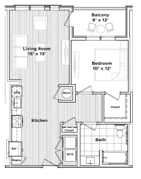 a floor plan of a small house at Madison West Elm, Conshohocken, PA 19428