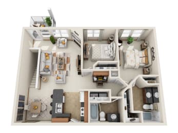 2 bedroom floorplan at Madison Sierra Sun, Washington