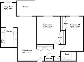  Floor Plan Two Bedroom