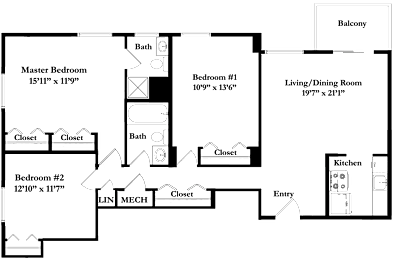  Floor Plan Three Bedroom