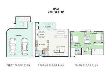 2 bedroom 2 bathroom Floor plan B at Landing at Round Rock, Round Rock, Texas