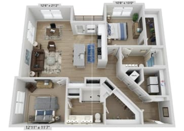 2 bed 2 bath K at Elwood Apartments, North Carolina
