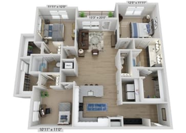 3 bed 2 bath B at Elwood Apartments, Indian Trail, 28079