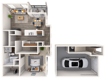 948 Square-Foot Amalfa FloorPlan at Teravista, Round Rock