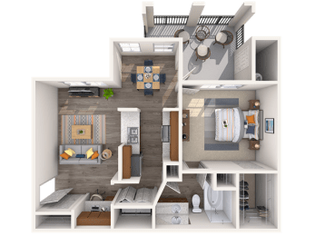 800 Square-Foot Genova FloorPlan at Teravista, Round Rock, Texas