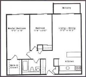  Floor Plan 2 Bedroom