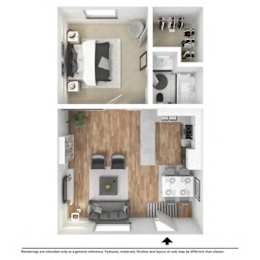 the outlook floor plan  studio  503 sq ft