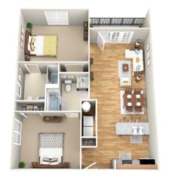 The Camden Floor Plan at Greenway at Stadium Park, Greensboro
