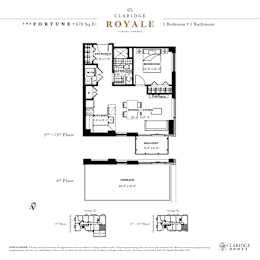 A floor plan for a home by Claridge Royale shows a 5th and 4th floor.
