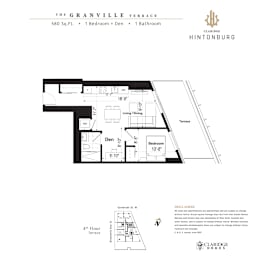 A floor plan for a property at The Granville Terrace.