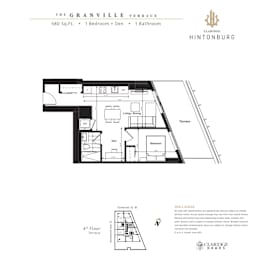 A floor plan for a property at The Granville Terrace.