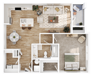 1-B Floor Plan  at Hamilton Reserve, Greensboro, NC