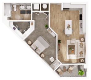 D Floor Plan at The Fitzgerald, South Carolina, 29302