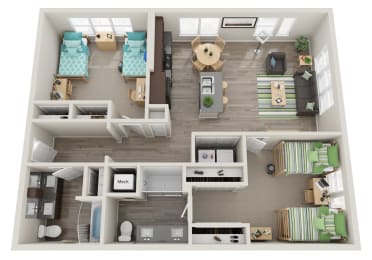 2D Two Bedroom / Two Bath The Alpine (Phase One) at Preston Ridge, Hickory North Carolina